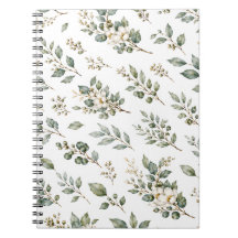Cahier élégant de botanique d'eucalyptus