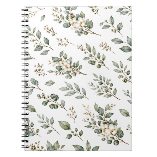 Cahier élégant de botanique d'eucalyptus (Devant)
