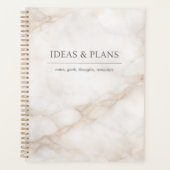 Cahier élégant en marbre pour notes et journal int (Devant)