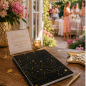 Cahier élégant étoilé nuit or