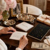 Cahier élégant étoilé nuit or