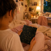 Cahier élégant étoilé nuit or