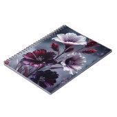 Cahier Élégant Fleurs Sombres (Côté gauche)