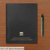 Cahier élégant monogrammé or