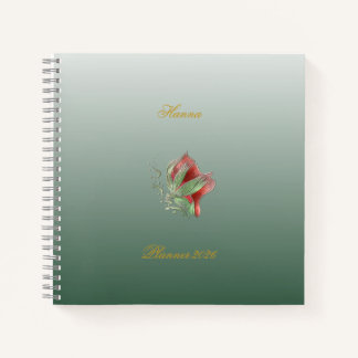 Cahier élégant rouge et vert
