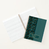 Cahier élégant sarcelle-or (Intérieur)