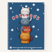 Cahier empilable Chat Mignon | Journal Spirale Est (Devant)