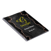Cahier en Agate Or Noir et Rose (Côté Droit)