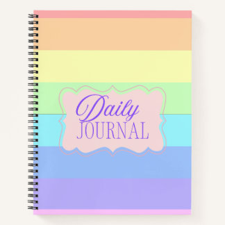 Cahier en blocs de couleurs pastel arc-en-ciel
