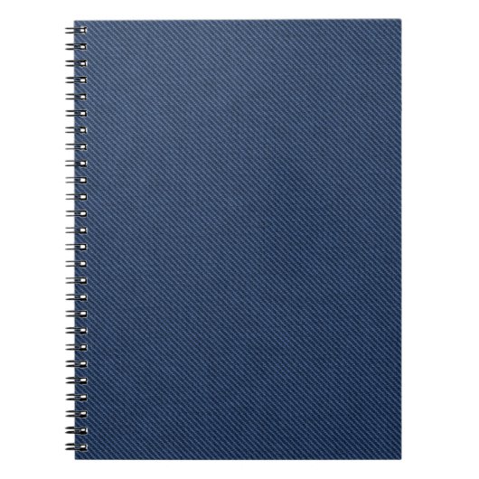 Cahier en faux denim bleu (Devant)