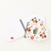 Cahier en forme de cœur avec design anniversaire d (Intérieur)