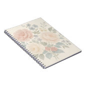 Cahier en lin fleuri vintage (Côté Droit)