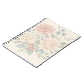 Cahier en lin fleuri vintage (Côté gauche)