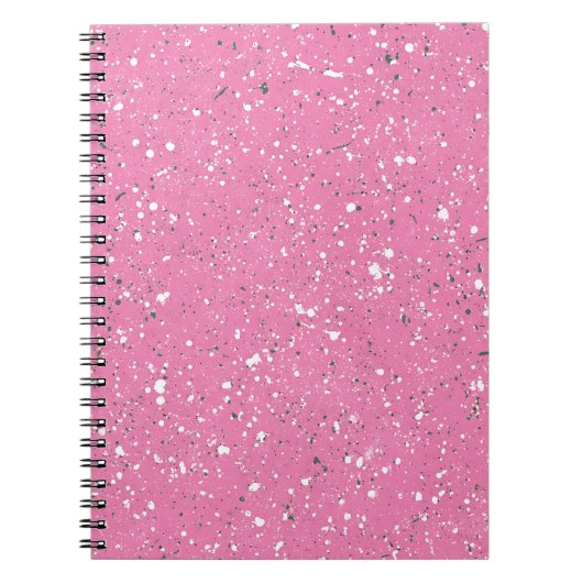 Cahier en marbre de galet rose (Devant)