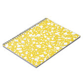 Cahier en marbre jaune doré (Côté gauche)