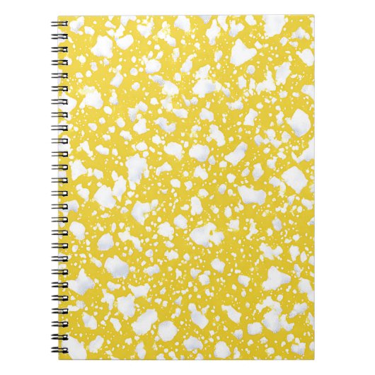 Cahier en marbre jaune doré (Devant)