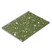 Cahier en marbre vert olive (Côté gauche)