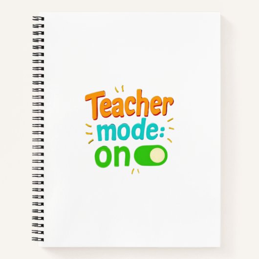 Cahier en mode enseignant – Journal spirale drôle (Devant)