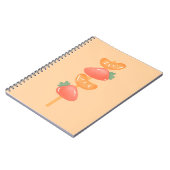 Cahier en spirale - brochette de fruits (Côté gauche)