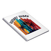Cahier en spirale graphique Rétro Palm Trees Vibes (Côté Droit)