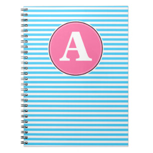 Cahier en spirale, modèle de monogramme personnali