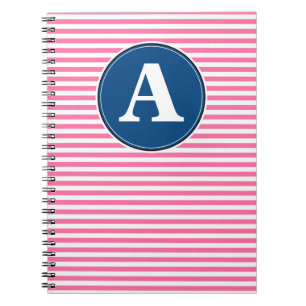 Cahier en spirale, modèle de monogramme personnali