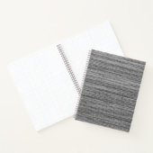 Cahier en tissu gris faux (Intérieur)