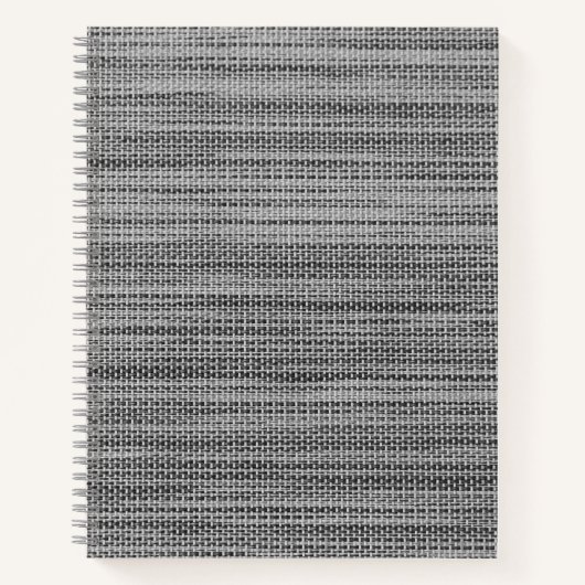 Cahier en tissu gris faux (Devant)