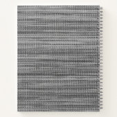 Cahier en tissu gris faux (Dos)