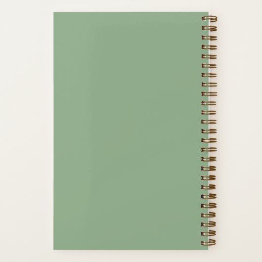 Cahier Enfant Arc-en-ciel Aquarelle Bohème Vert (Verso)
