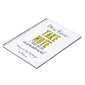Cahier Enseignant prenez note vous êtes génial tab (Côté gauche)