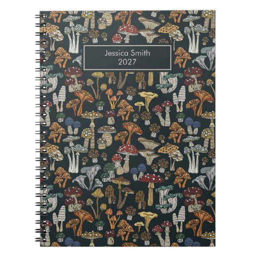 Cahier esthétique Cottagecore champignons (Devant)