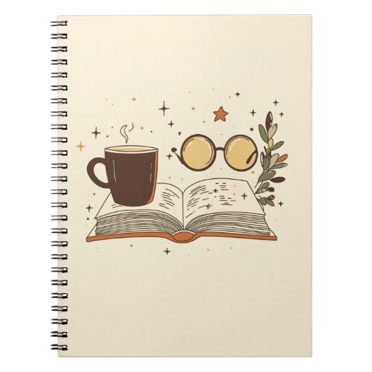 Cahier esthétique de café de lecture cosy (Devant)