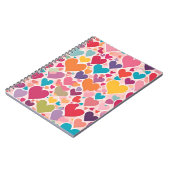 Cahier Explosion de Cœurs Colorés – Romantique (Côté gauche)