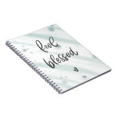 Cahier Feel Blessed | Citation Bleu Vert (Côté Droit)