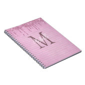 Cahier Féminin avec Nom en Monogramme et Paillette (Côté Droit)