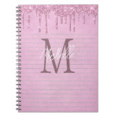 Cahier Féminin avec Nom en Monogramme et Paillette (Devant)