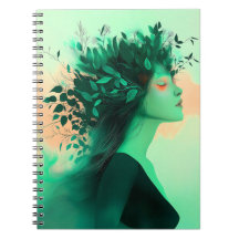 Cahier Femme Émeraude Botanique