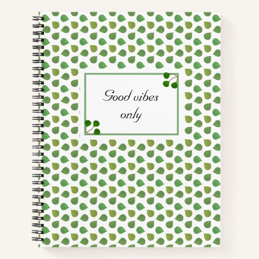 Cahier Feuilles Vertes de Jade (Devant)