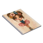 Cahier Fille Ballerine Fleurie (Côté Droit)