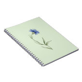 Cahier Fleur Bleue Esthétique Vert (Côté Droit)