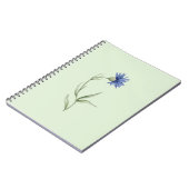 Cahier Fleur Bleue Esthétique Vert (Côté gauche)