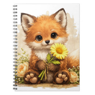 Cahier Fleur de Renard Mignon – Animal Kawaii