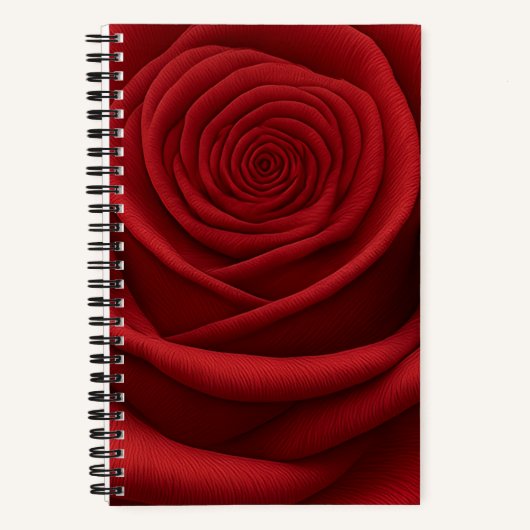 Cahier - Fleur de Rose Rouge (Recto)