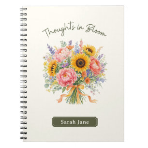 Cahier Fleuriste à Pensées Personnalisées
