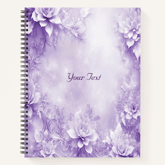 Cahier Fleurs Blanches Violettes (Devant)