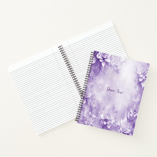 Cahier Fleurs Blanches Violettes (Intérieur)