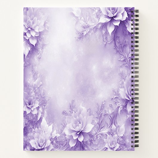 Cahier Fleurs Blanches Violettes (Dos)