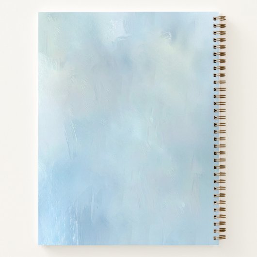 Cahier Fleurs Bleues et Perles (Dos)