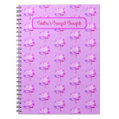 Cahier Fleurs de Lotus Fond Lavande (Devant)